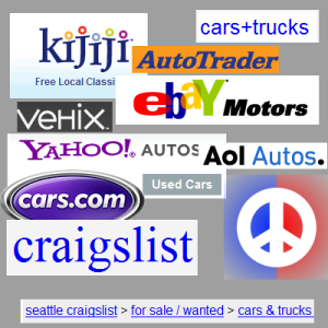 used car shopping browser extension for craigslist, ebay, kijiji, aol, autotrader, cars.com, vehix and yahoo autos
