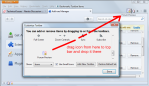 Firefox drag and drop Forum Preview Extension settings peace icon to top toolbar